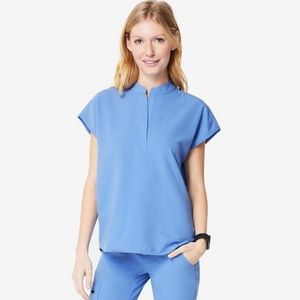 Figs Rafaela Top in Ceil Blue